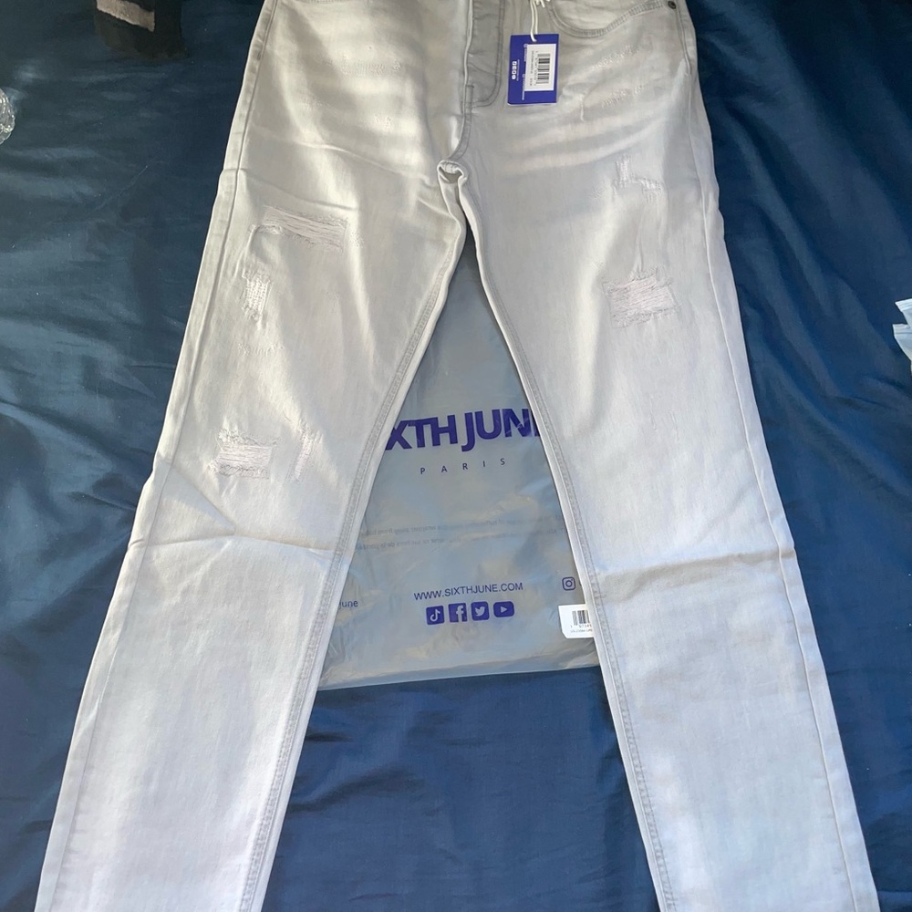 Size 32 Sixth June Men's Slim White Jeans